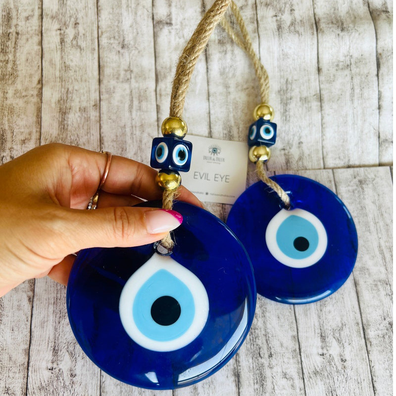 Home Decor Handicraft - Türkiye Blue Eyes Gold Beads Pendant