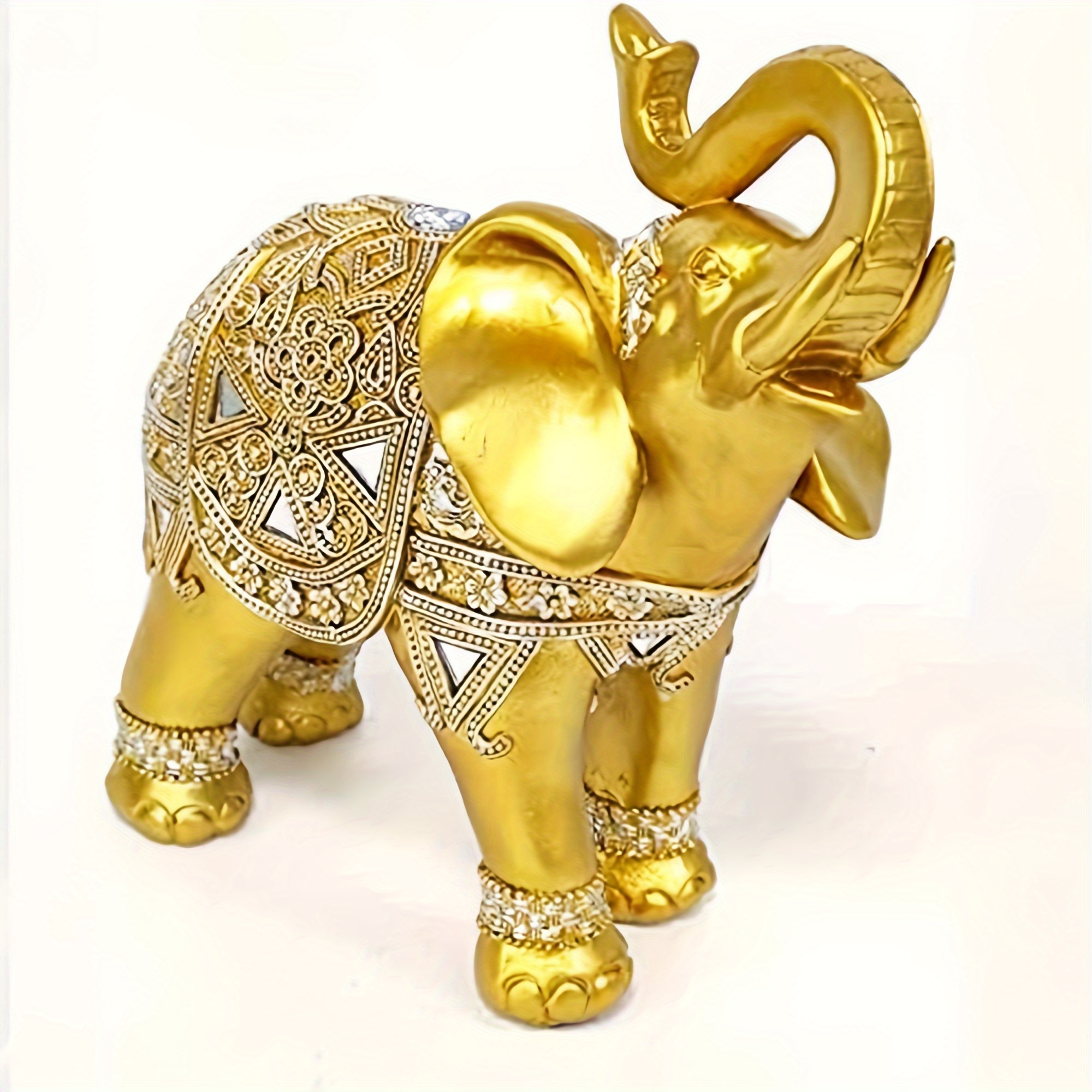 Home Decor Design - 9 Inch Elephant Statue Figurine –