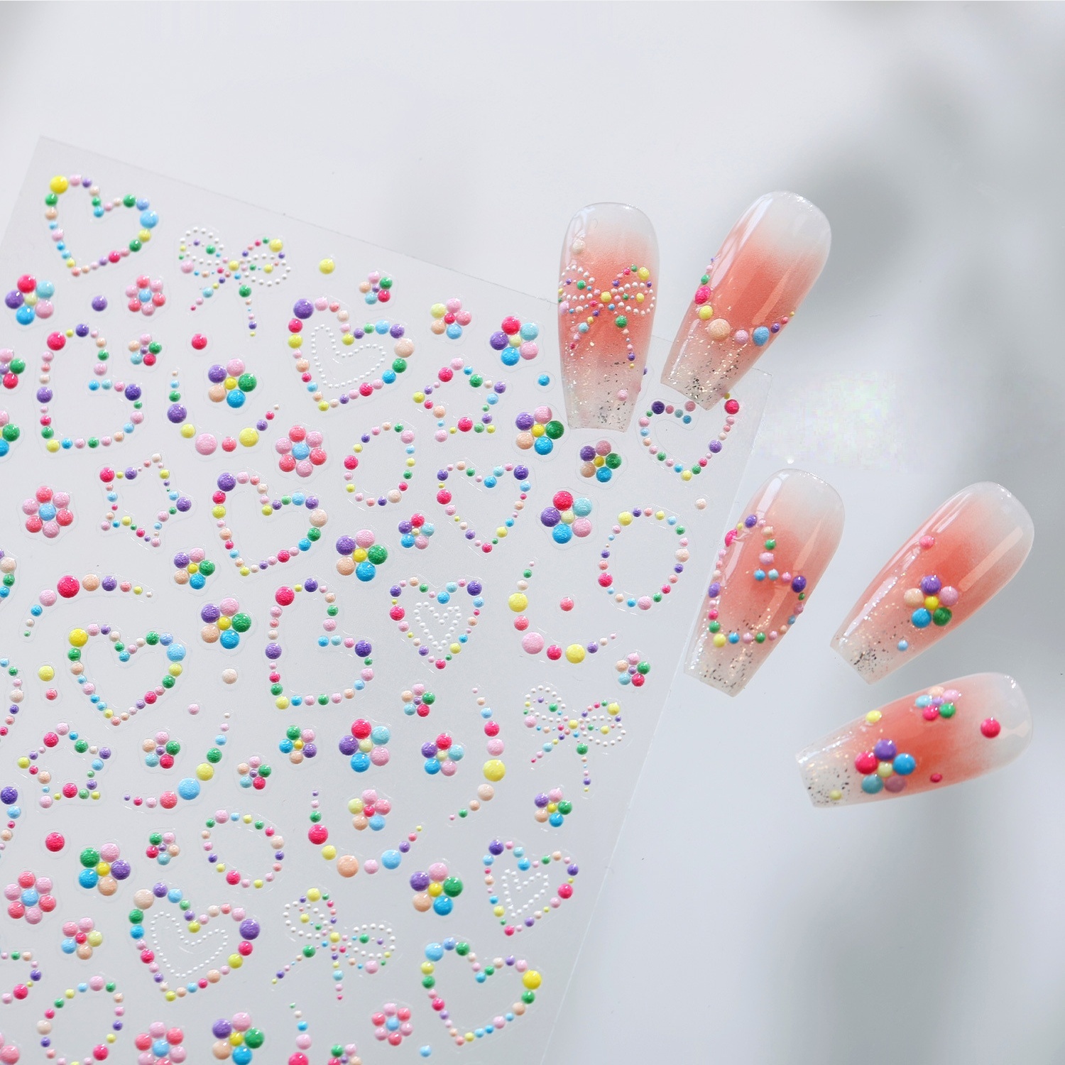 Home Decor Dopamine - Dopamine 5D Nail Art Stickers Colorful