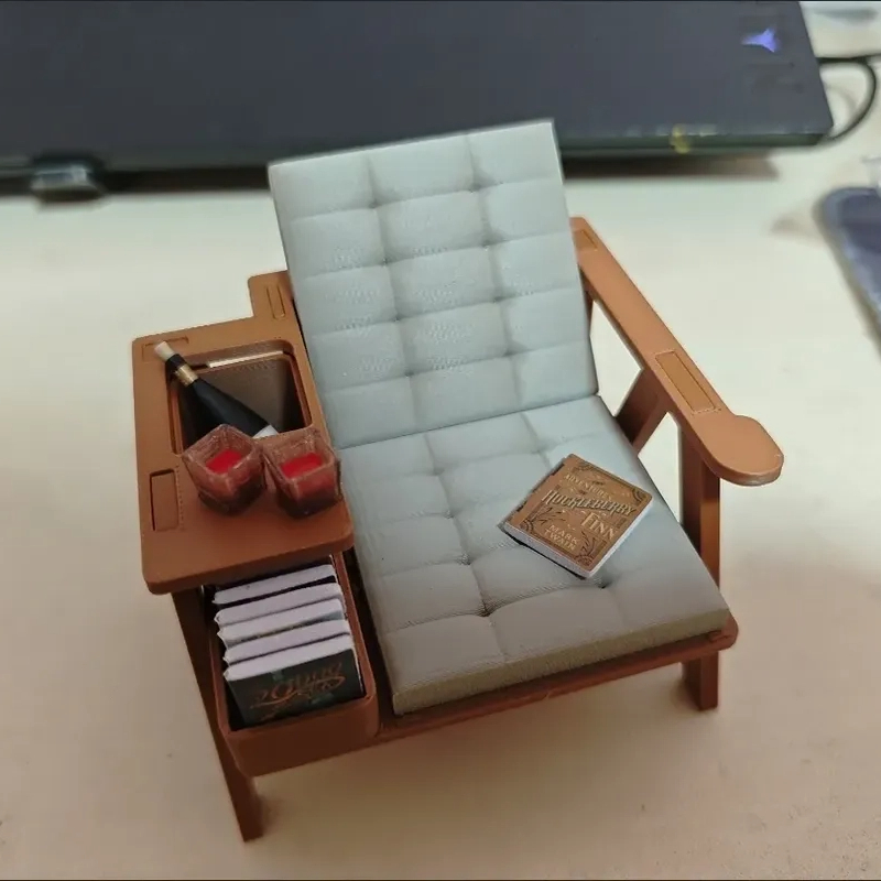 Home Decor Dopamine - 1/12 Scale Miniature Reading Chair Model