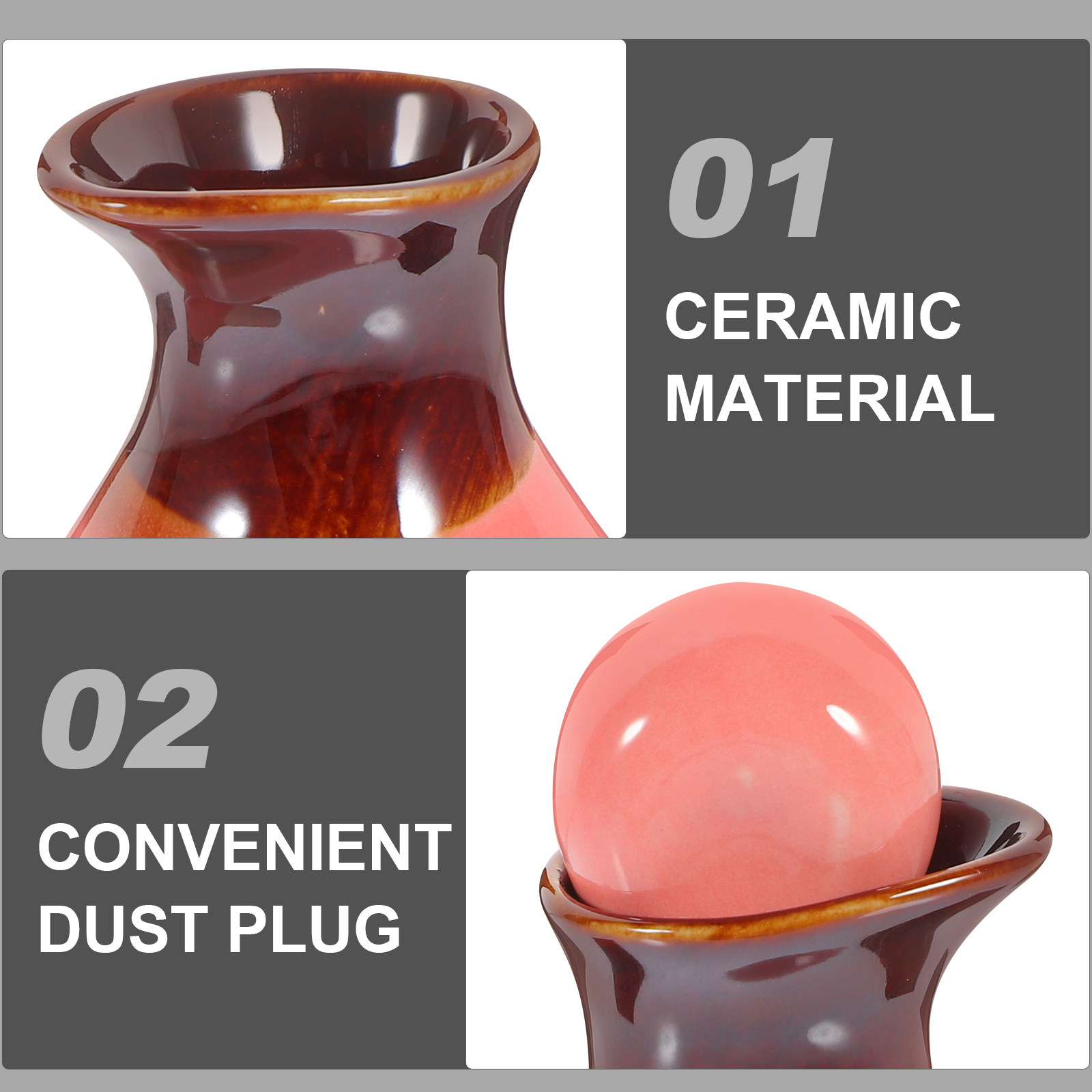 Home Decor Essentials - 1Set Ceramic Essential Oil Bottle Elegant