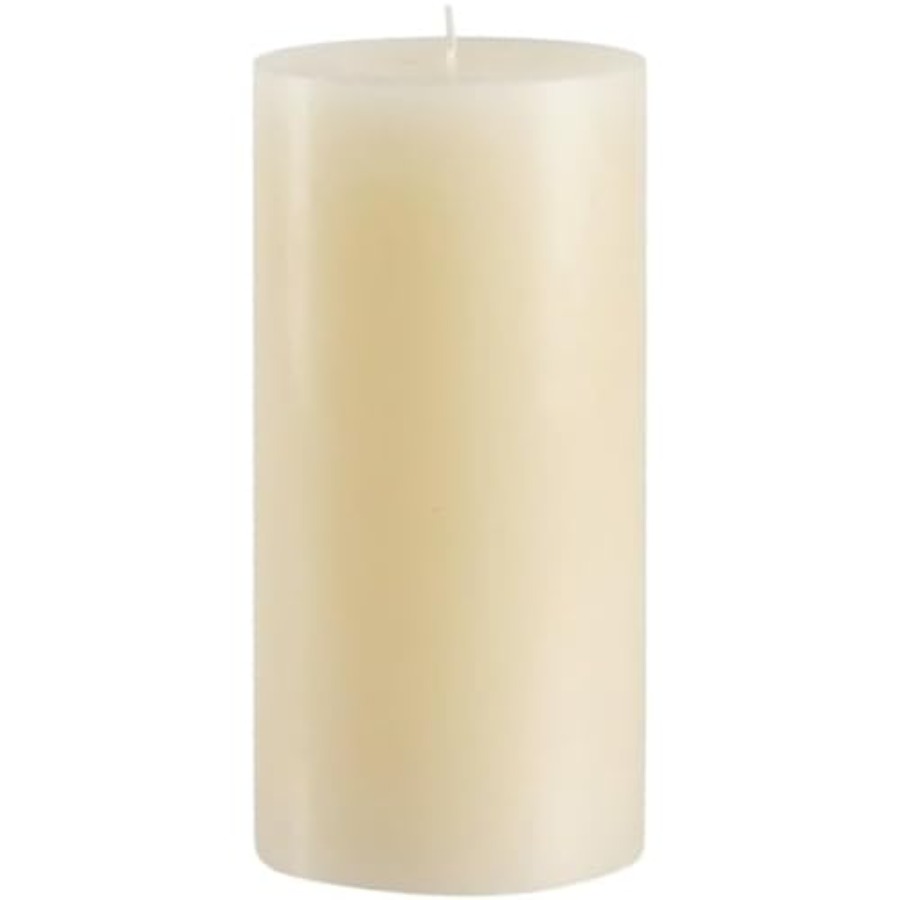 Home Decor Essentials - Dripless Vanilla Scented Ivory Pillar Candle,