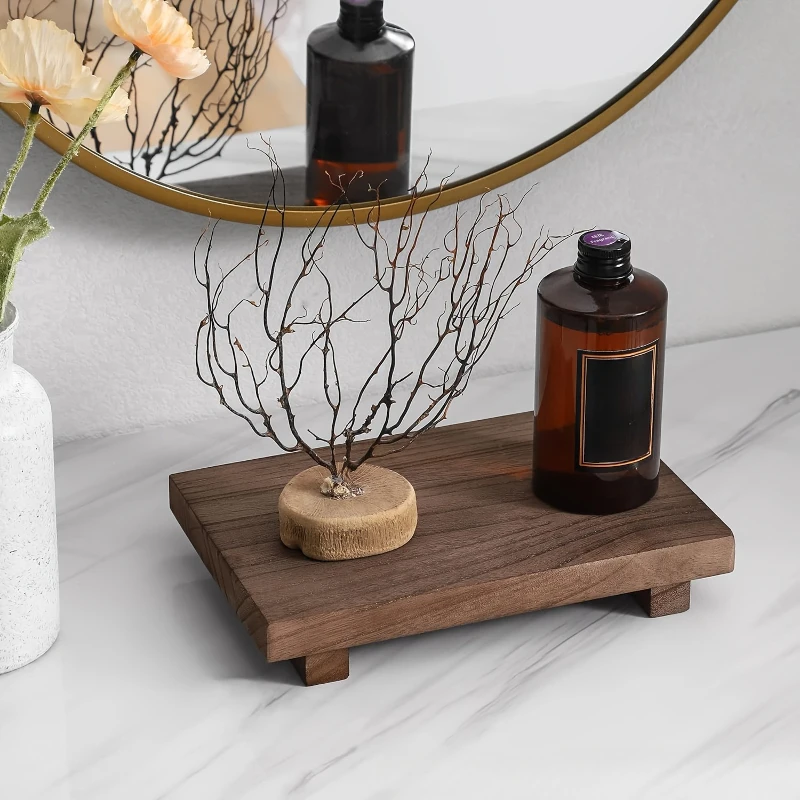 Vanity Home Decor - Retro Wooden Bathroom Tray Vanity Hands