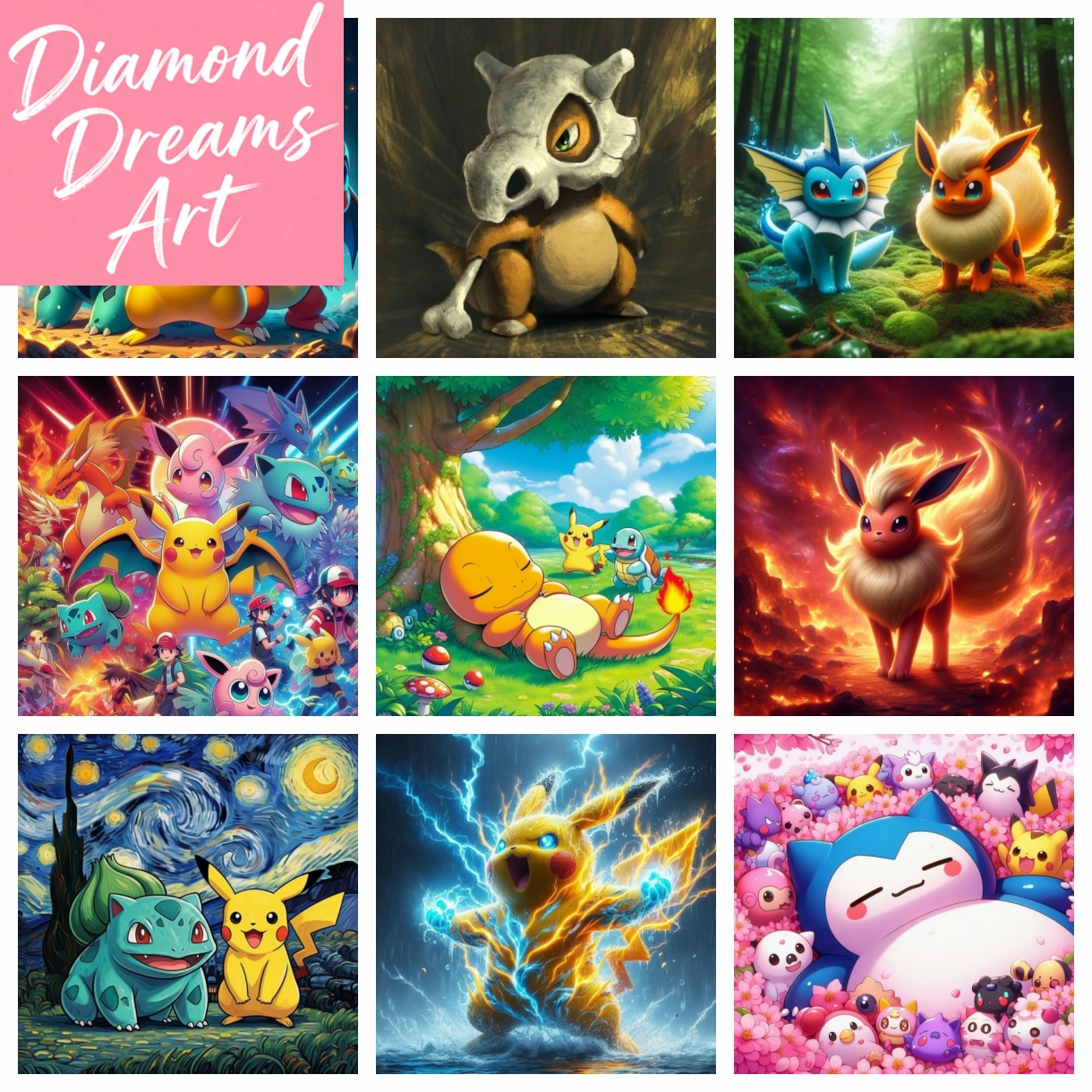 Home Decor Handicraft - Cartoon Pokémon 5D DIY Diamond Painting