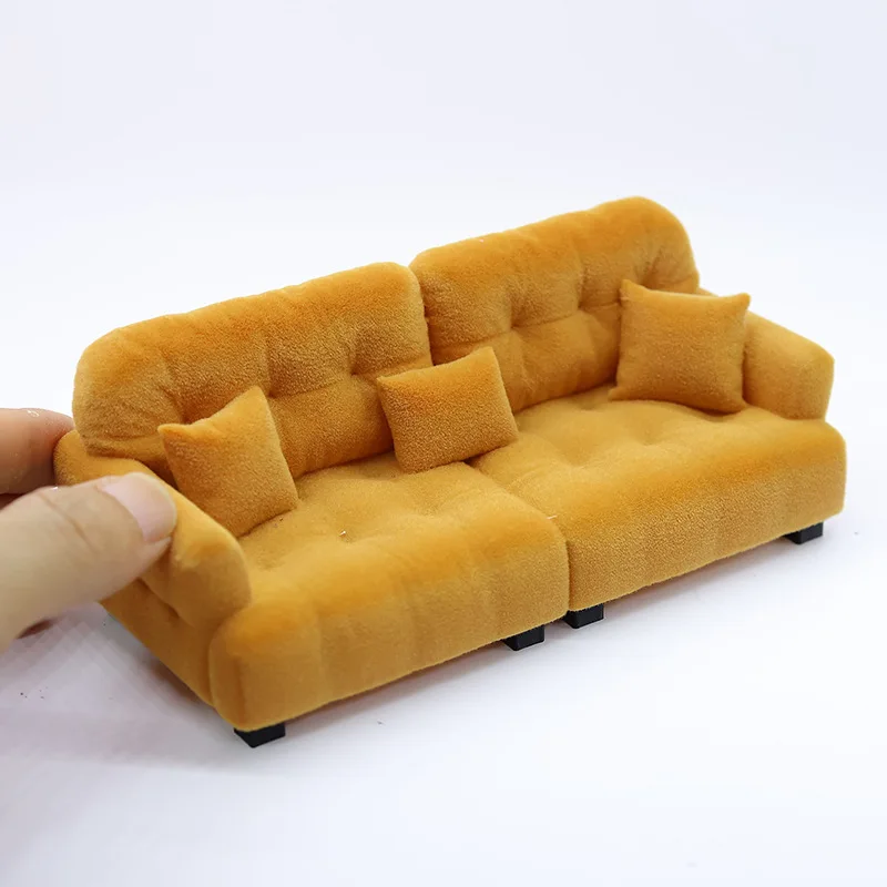 Home Decor Dopamine - 1:25/30 Sofa PLA Mini Doll Cream
