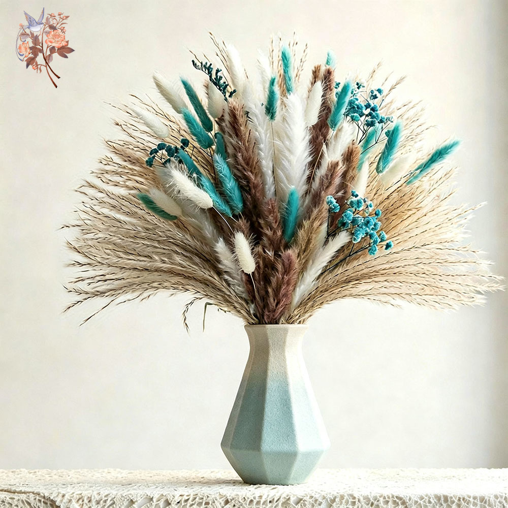 Dried Flower Bouquet - Mixed Natural Dried Pampas Grass Bouquet