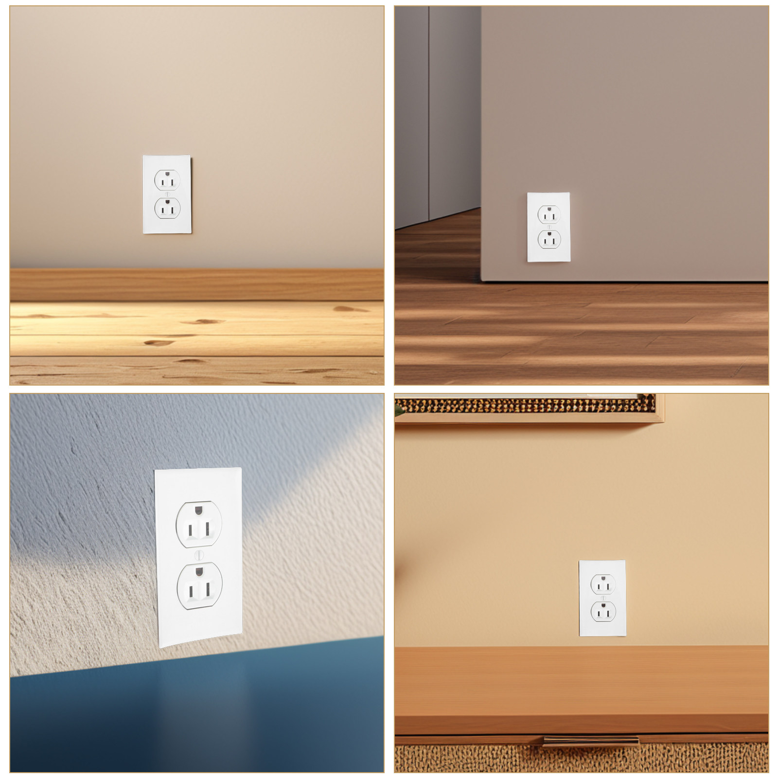 Home Decor Outlet - 20Pcs Simulated Electrical Outlet Stickers Fake