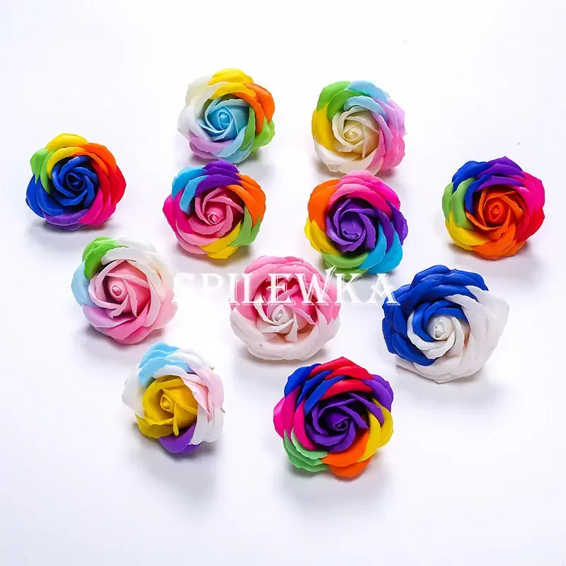 Home Decor Inspo - Spilewka 6X7cm Colorful Rose Artificial Flower
