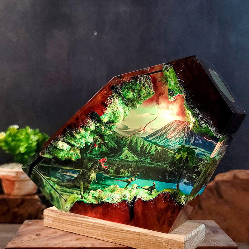 Table Resin Lamp Dinosaur Figu - Home Decor Inspo reseña y precio