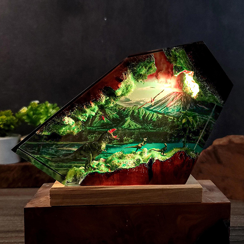 Table Resin Lamp Dinosaur Figu - Home Decor Inspo reseña y precio