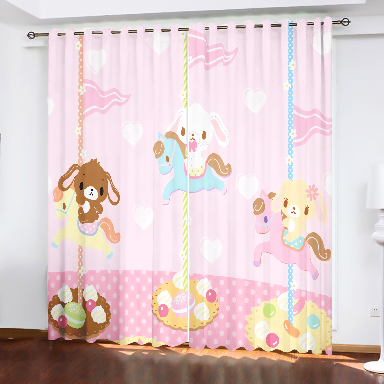 Sanrio Sugarbunnies Carousel P - Home Decor Curtains reseña y precio