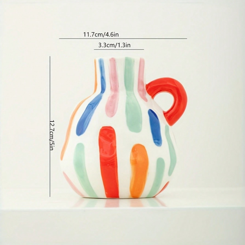 Modern Geometric Ceramic Vase  - Home Decor Dopamine reseña y precio
