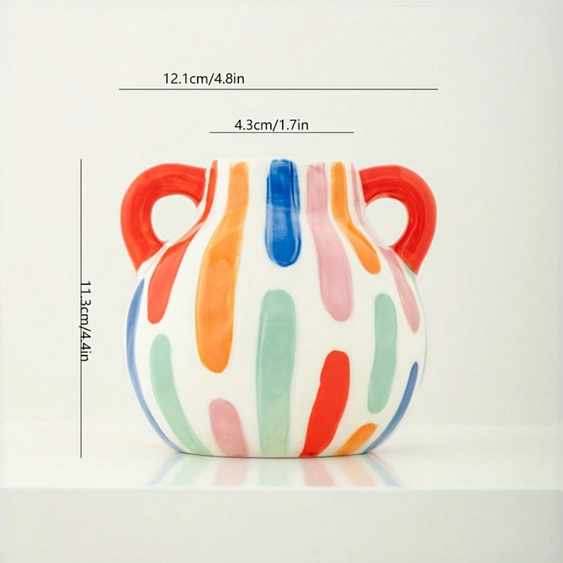 Modern Geometric Ceramic Vase  - Home Decor Dopamine reseña y precio