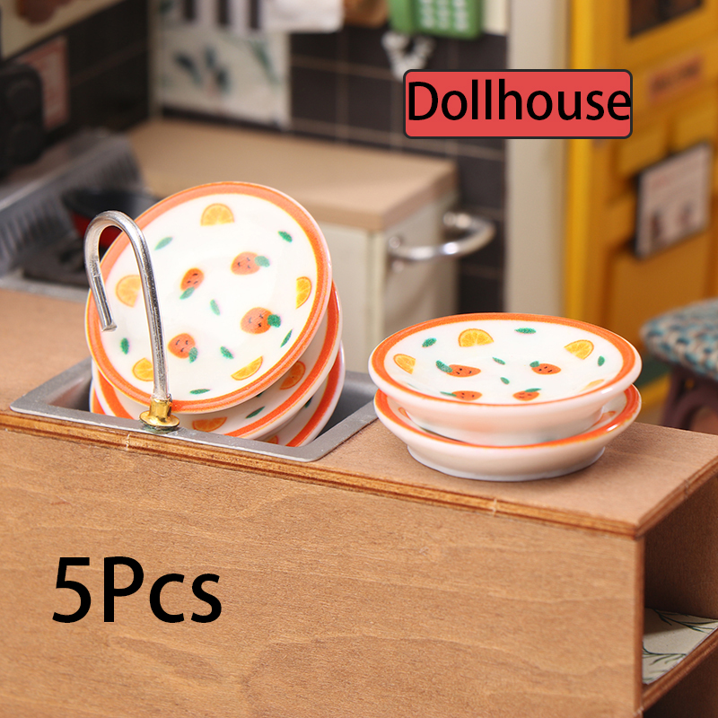 5Pcs 1/12 Dollhouse Mini Plate - Home Decor Kolkata reseña y precio
