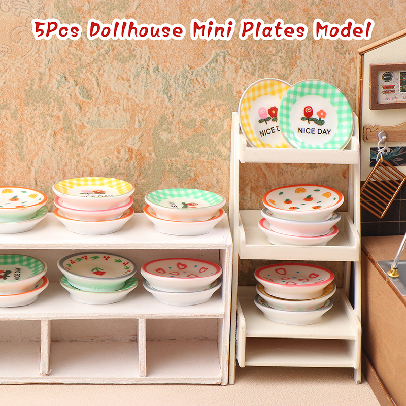 5Pcs 1/12 Dollhouse Mini Plate - Home Decor Kolkata reseña y precio
