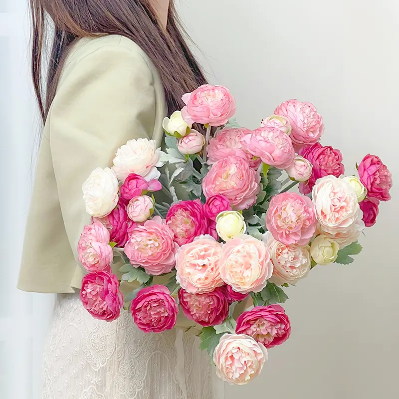 Peony Bouquet — 20 Stems (≈60  - Home Decor Garland reseña y precio