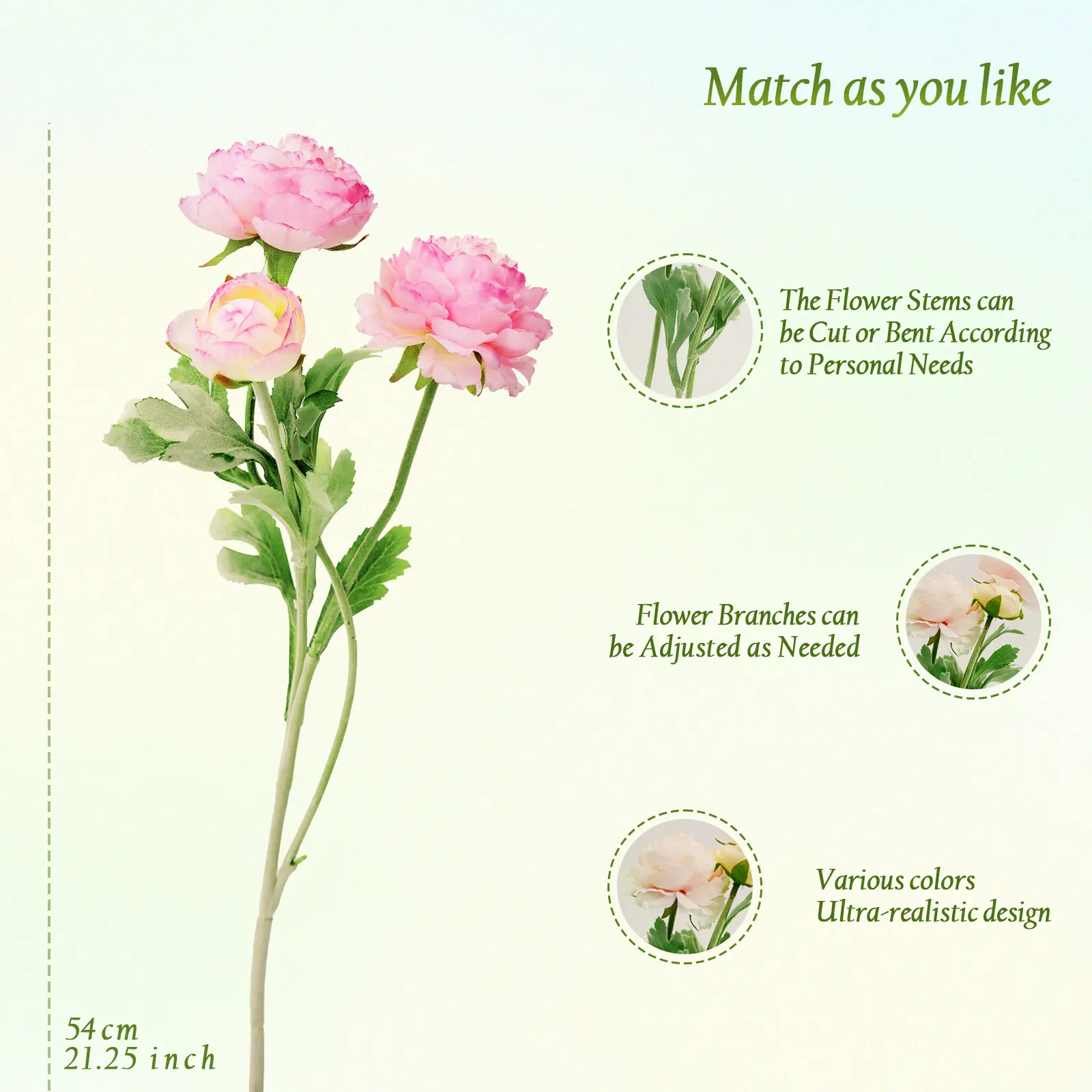 Peony Bouquet — 20 Stems (≈60  - Home Decor Garland reseña y precio