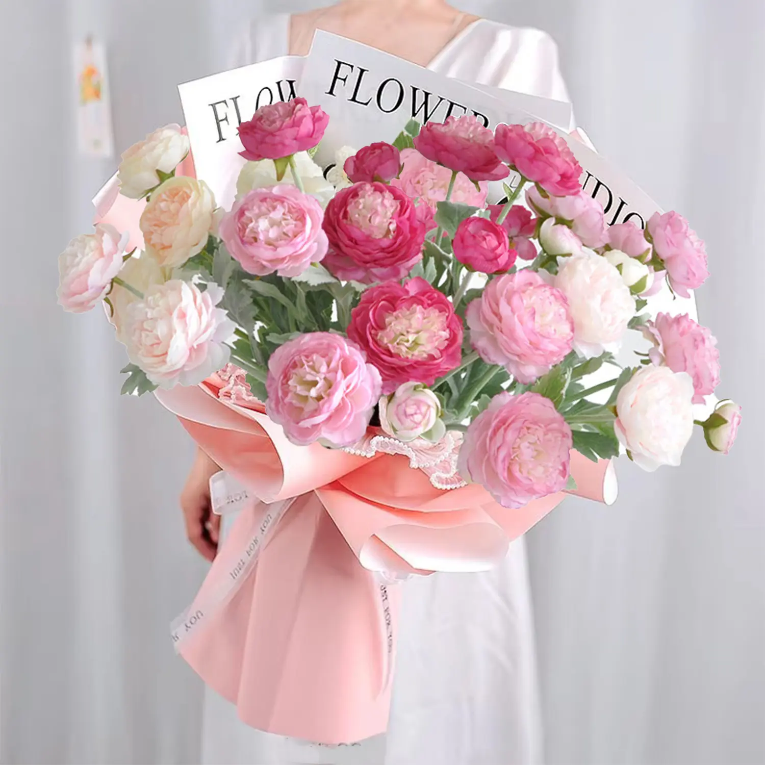 Peony Bouquet — 20 Stems (≈60  - Home Decor Garland reseña y precio