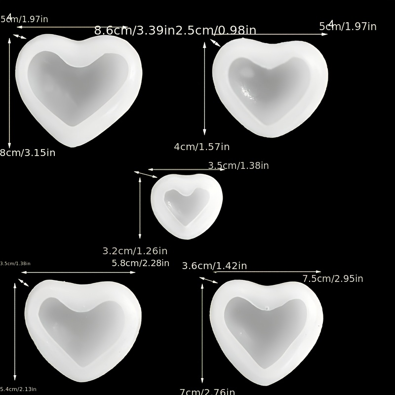 5pcs Heart-Shaped Gypsum Candl - Home Decor Handicraft reseña y precio