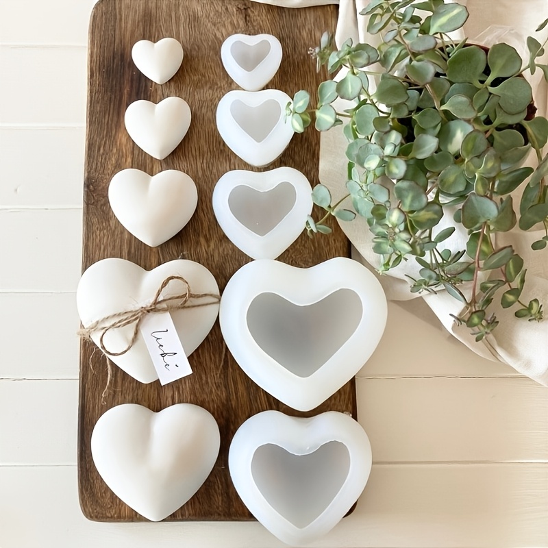 5pcs Heart-Shaped Gypsum Candl - Home Decor Handicraft reseña y precio