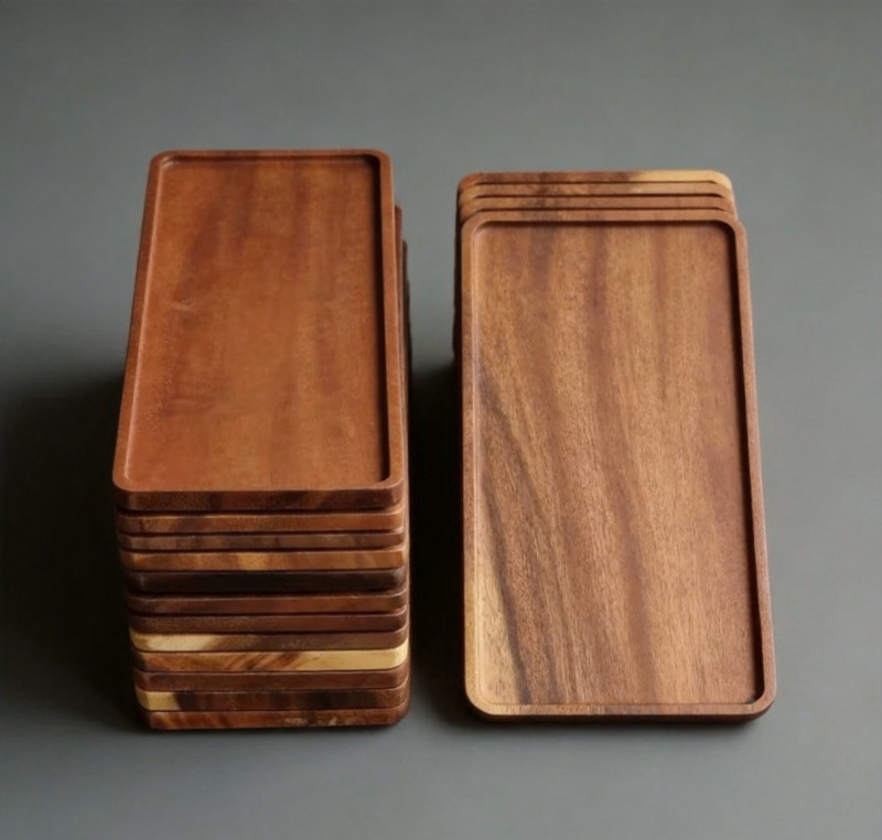 Natural Wooden Rectangular Ser - Vanity Home Decor reseña y precio