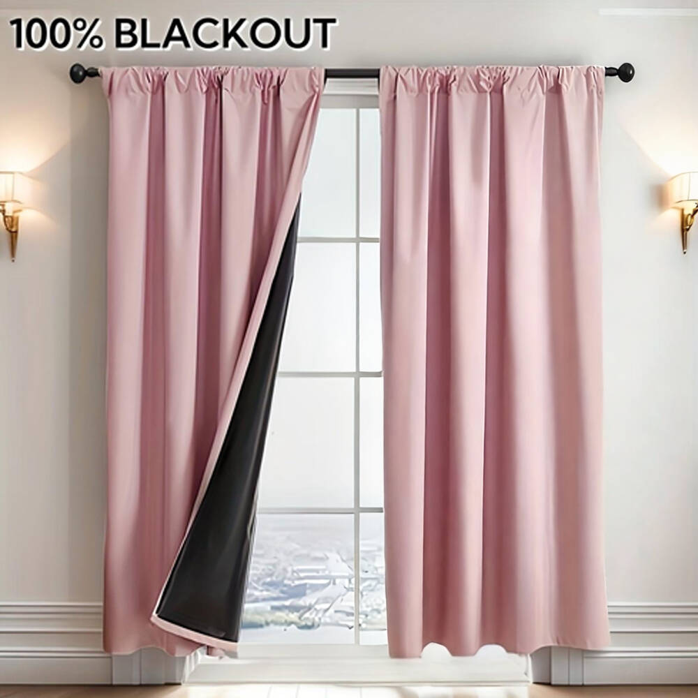 1pc 100% Blackout Curtain with - Home Decor Curtains reseña y precio
