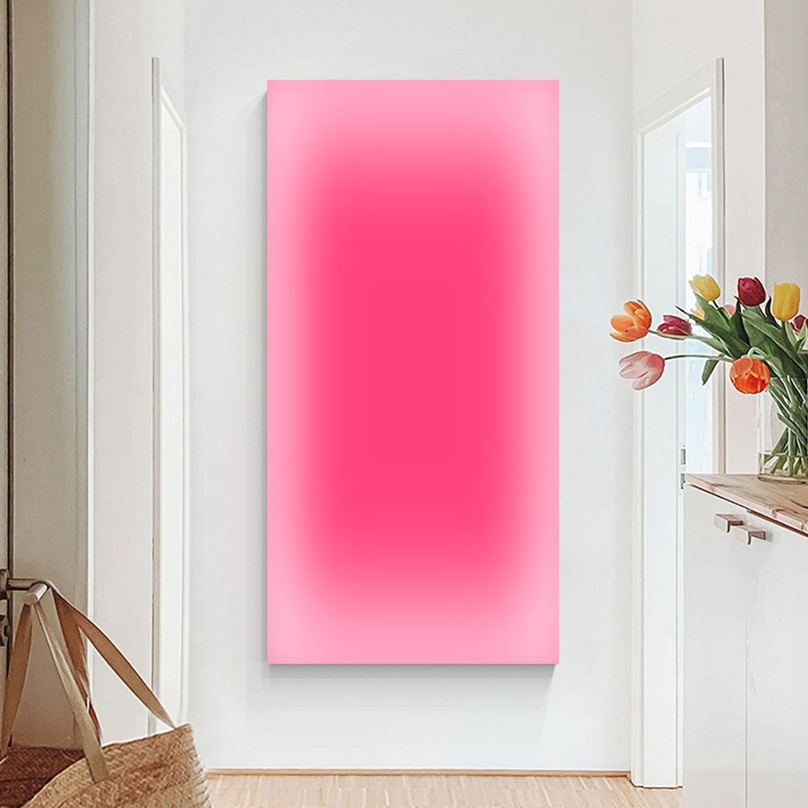 Abstract Pink Ombre Art Neon G - Home Decor Dopamine reseña y precio