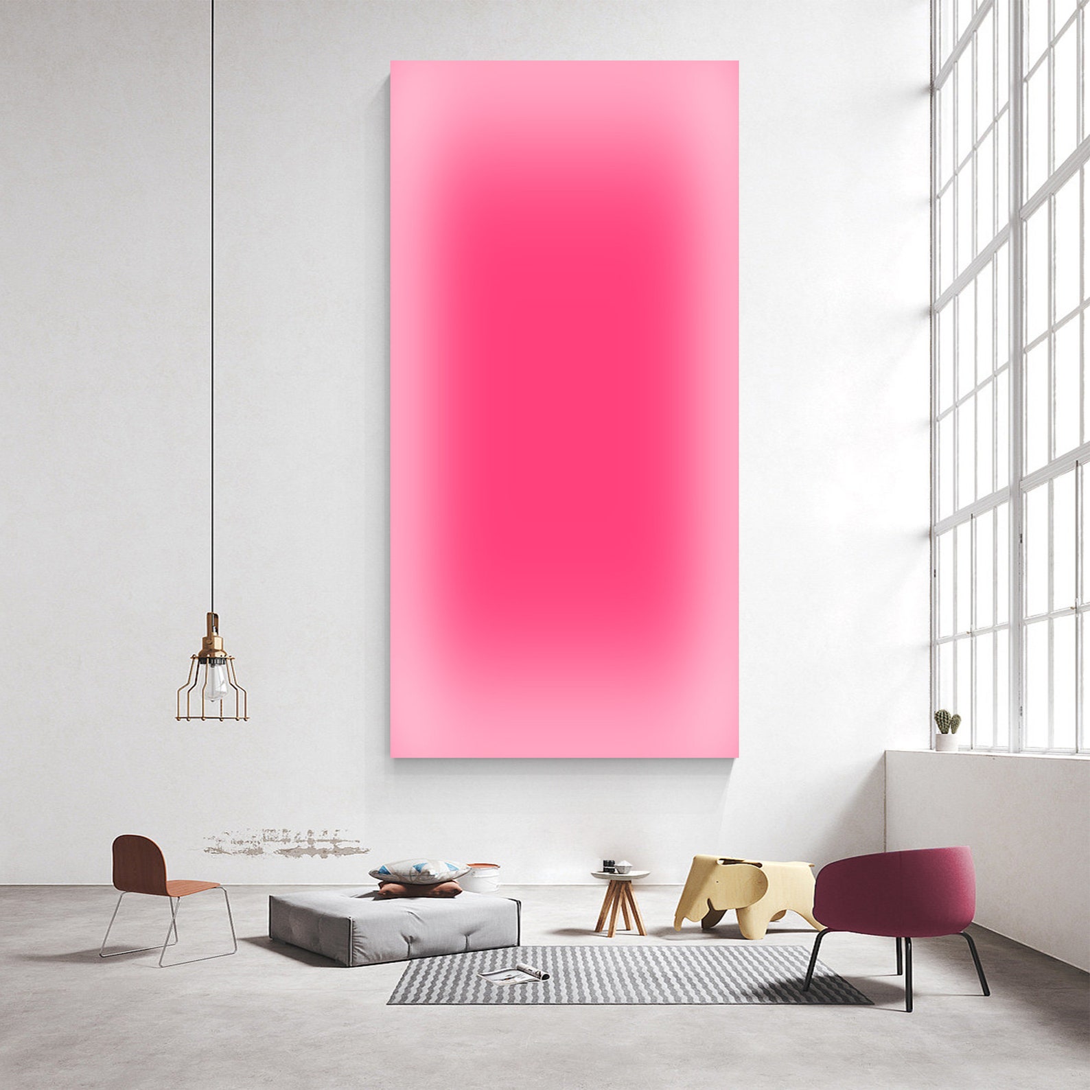 Abstract Pink Ombre Art Neon G - Home Decor Dopamine reseña y precio