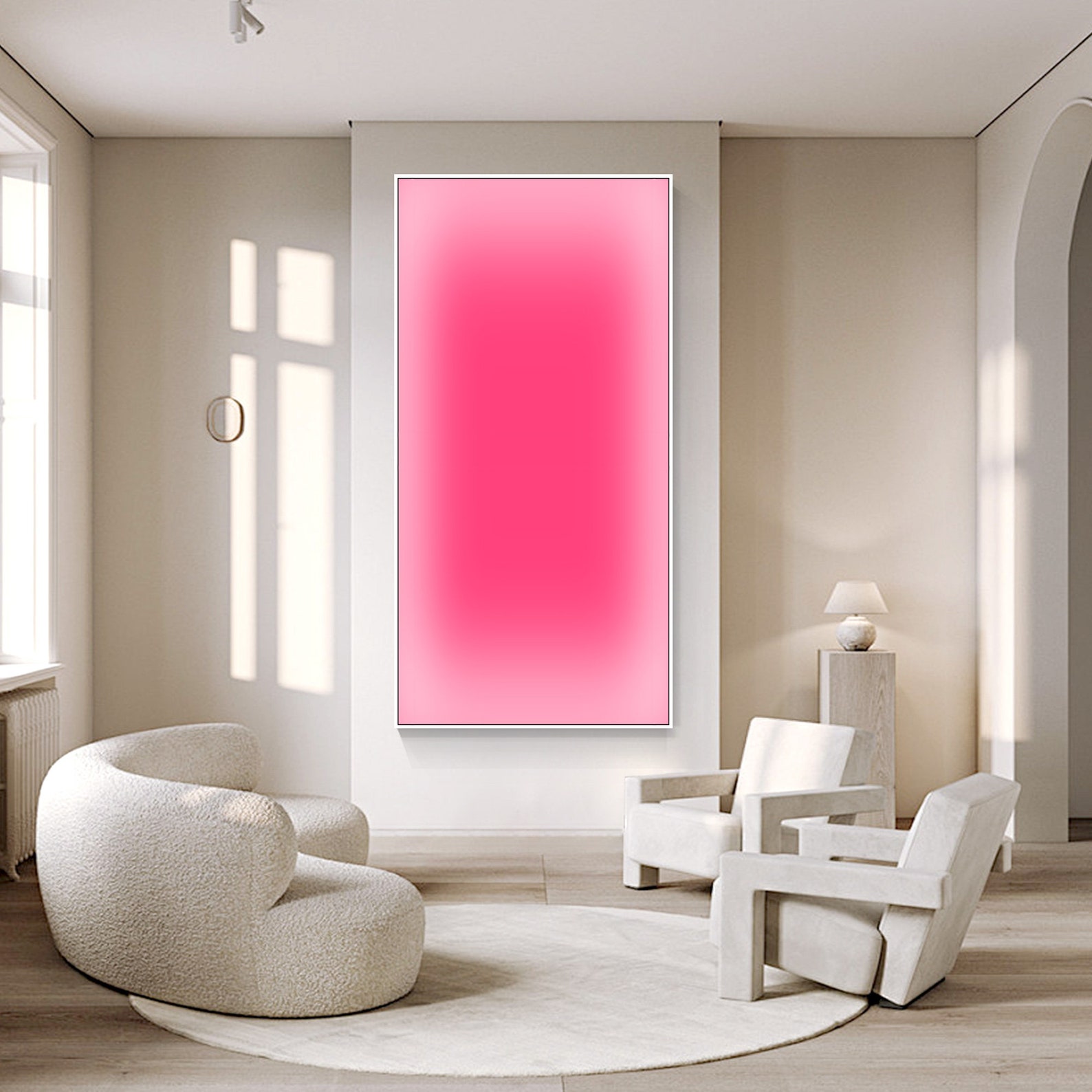 Abstract Pink Ombre Art Neon G - Home Decor Dopamine reseña y precio