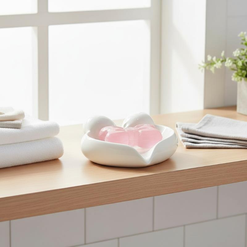 Cute Bow Heart Shaped Ceramic  - Vanity Home Decor reseña y precio