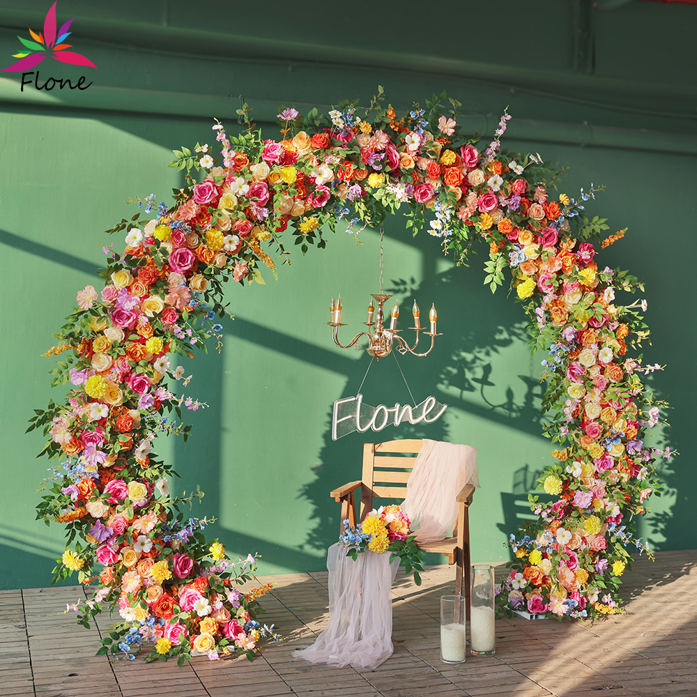 Orange Circle Artificial Flowe - Home Decor Garland reseña y precio
