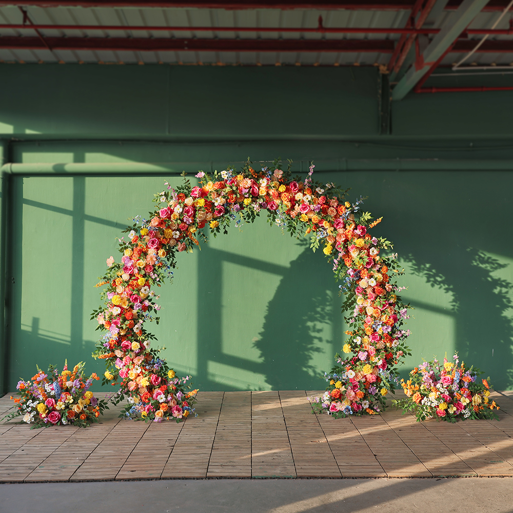 Orange Circle Artificial Flowe - Home Decor Garland reseña y precio