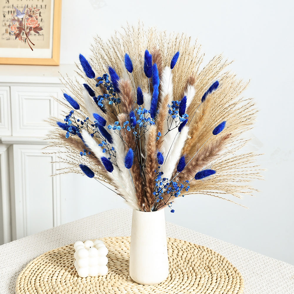 70 Stem Blue Fluffly Rabbit Ta - Dried Flower Bouquet reseña y precio