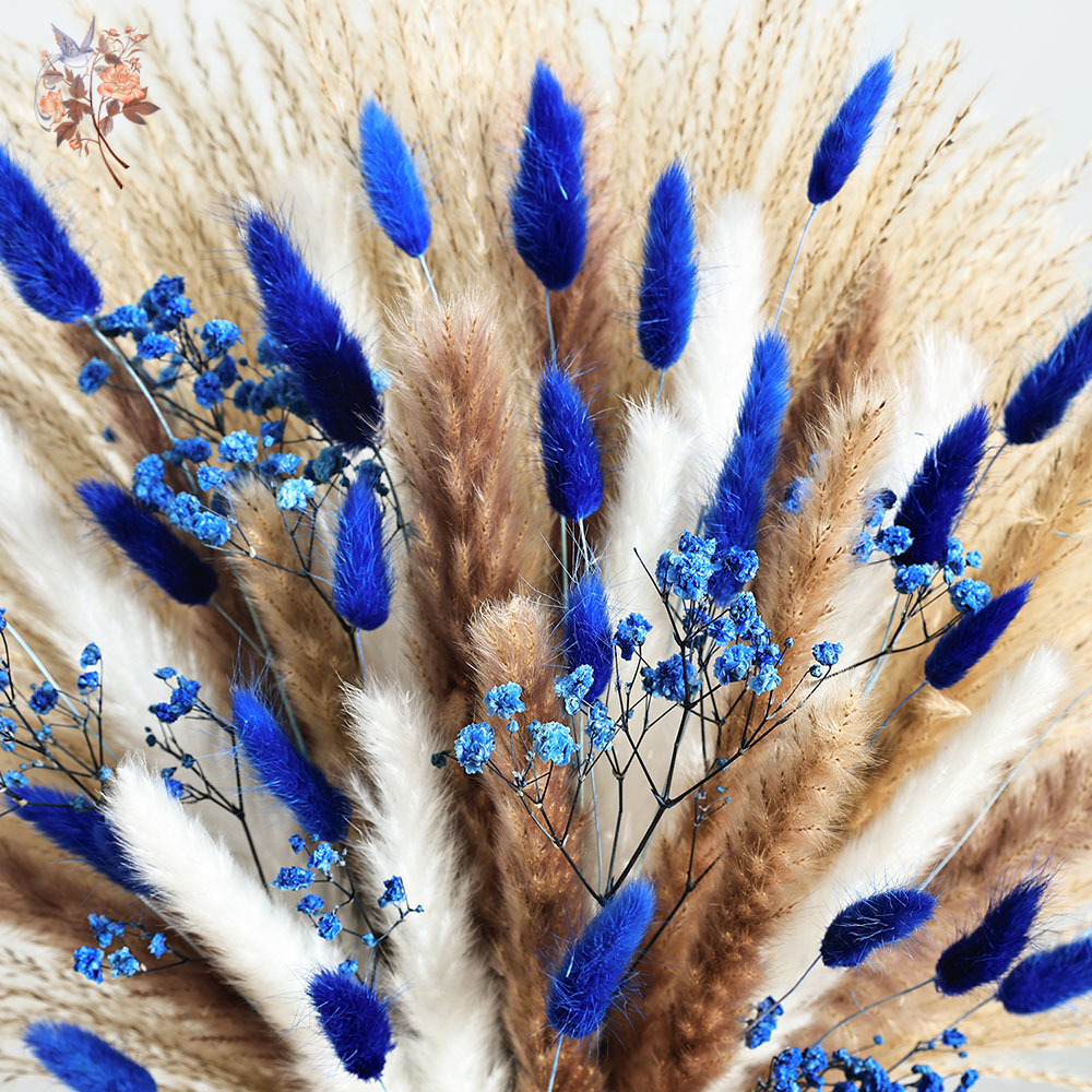 70 Stem Blue Fluffly Rabbit Ta - Dried Flower Bouquet reseña y precio