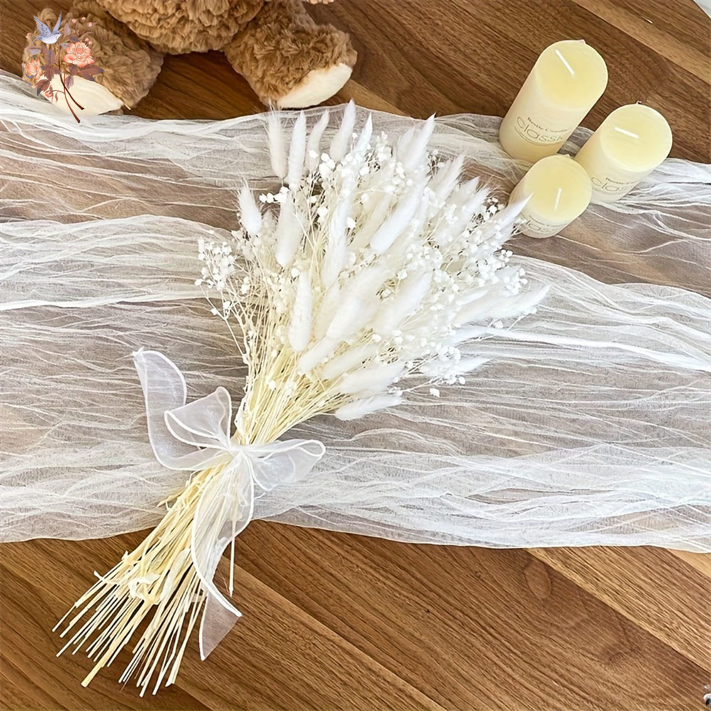 54Pcs White Dried Flower Brida - Dried Flower Bouquet reseña y precio