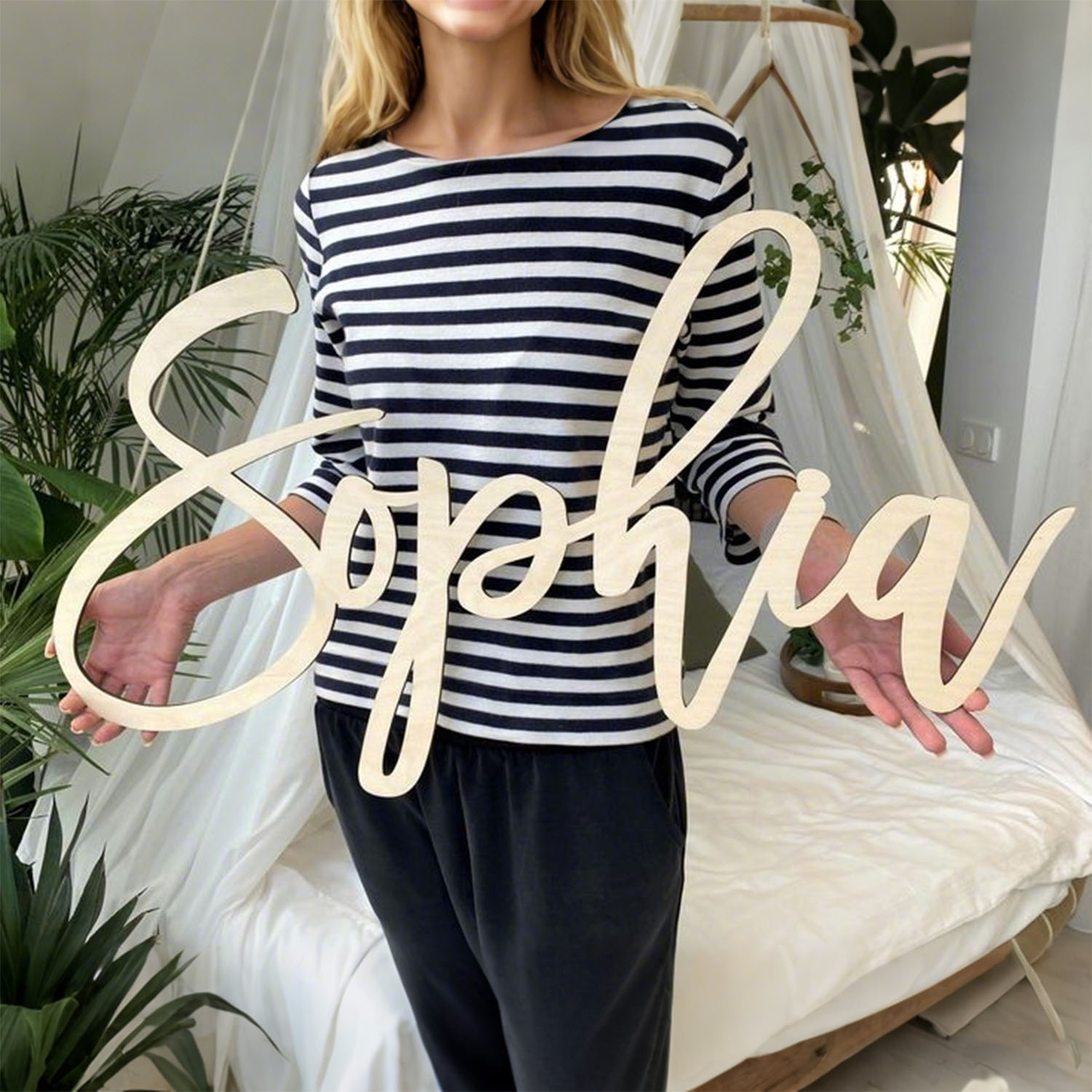 1pc Personalized Wooden Name S - Home Decor Inspo reseña y precio