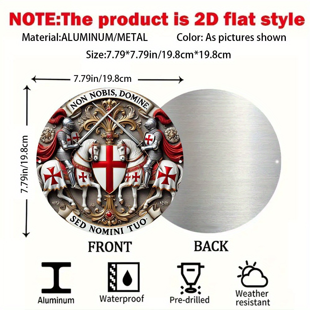 2D Flat Medieval Templar Knigh - Home Decor Medieval reseña y precio