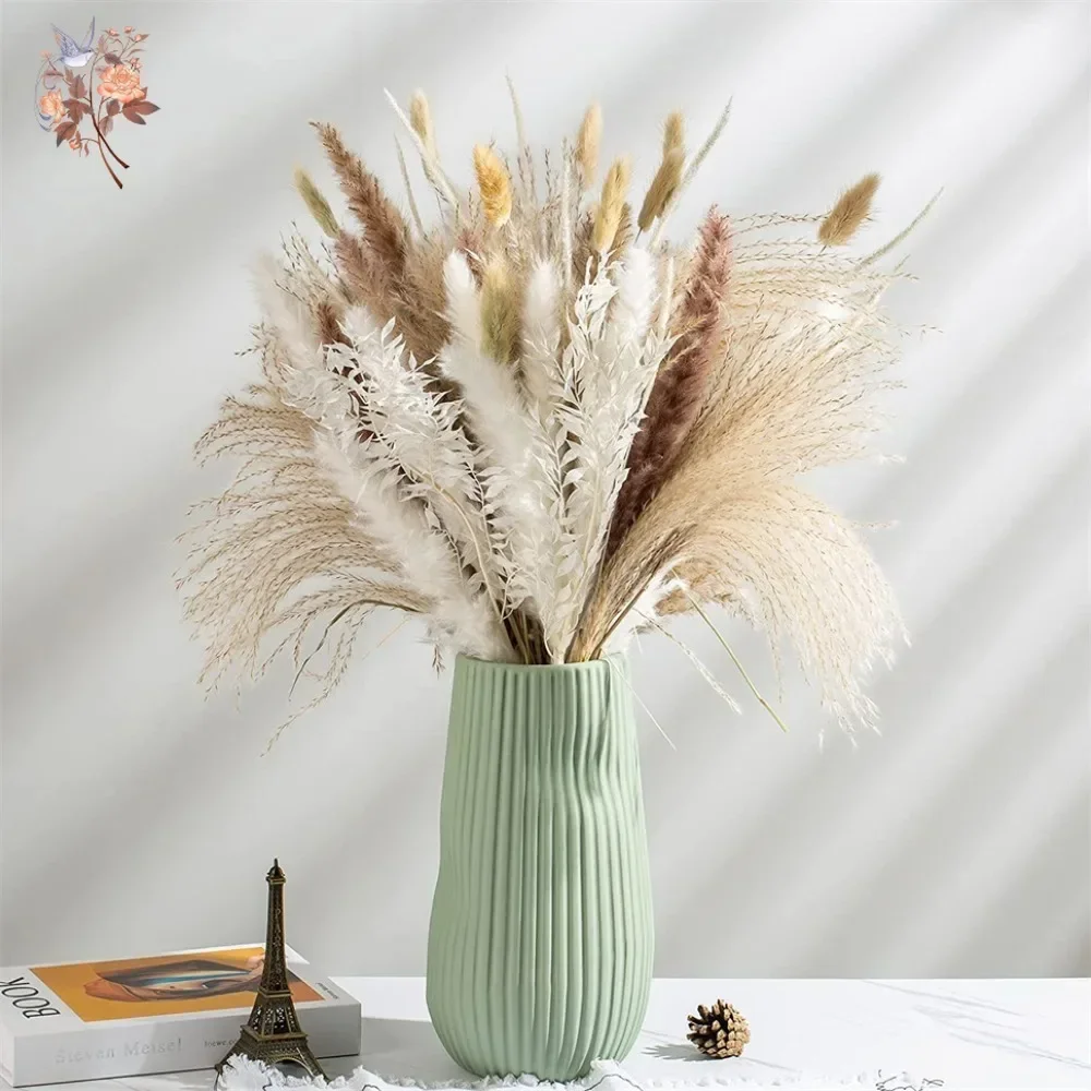 88pcs Natural Fluffy Dried Pam - Dried Flower Bouquet reseña y precio