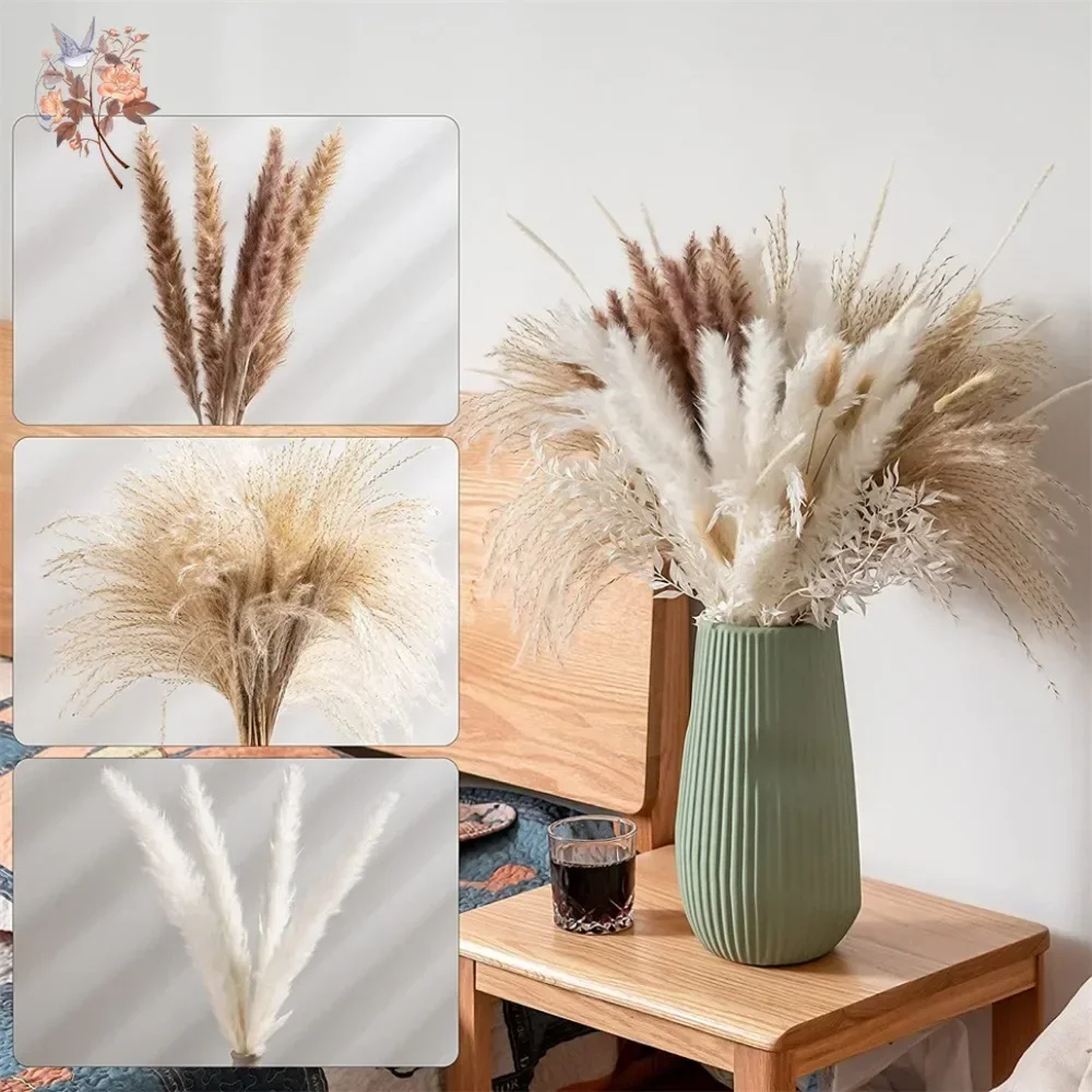 88pcs Natural Fluffy Dried Pam - Dried Flower Bouquet reseña y precio