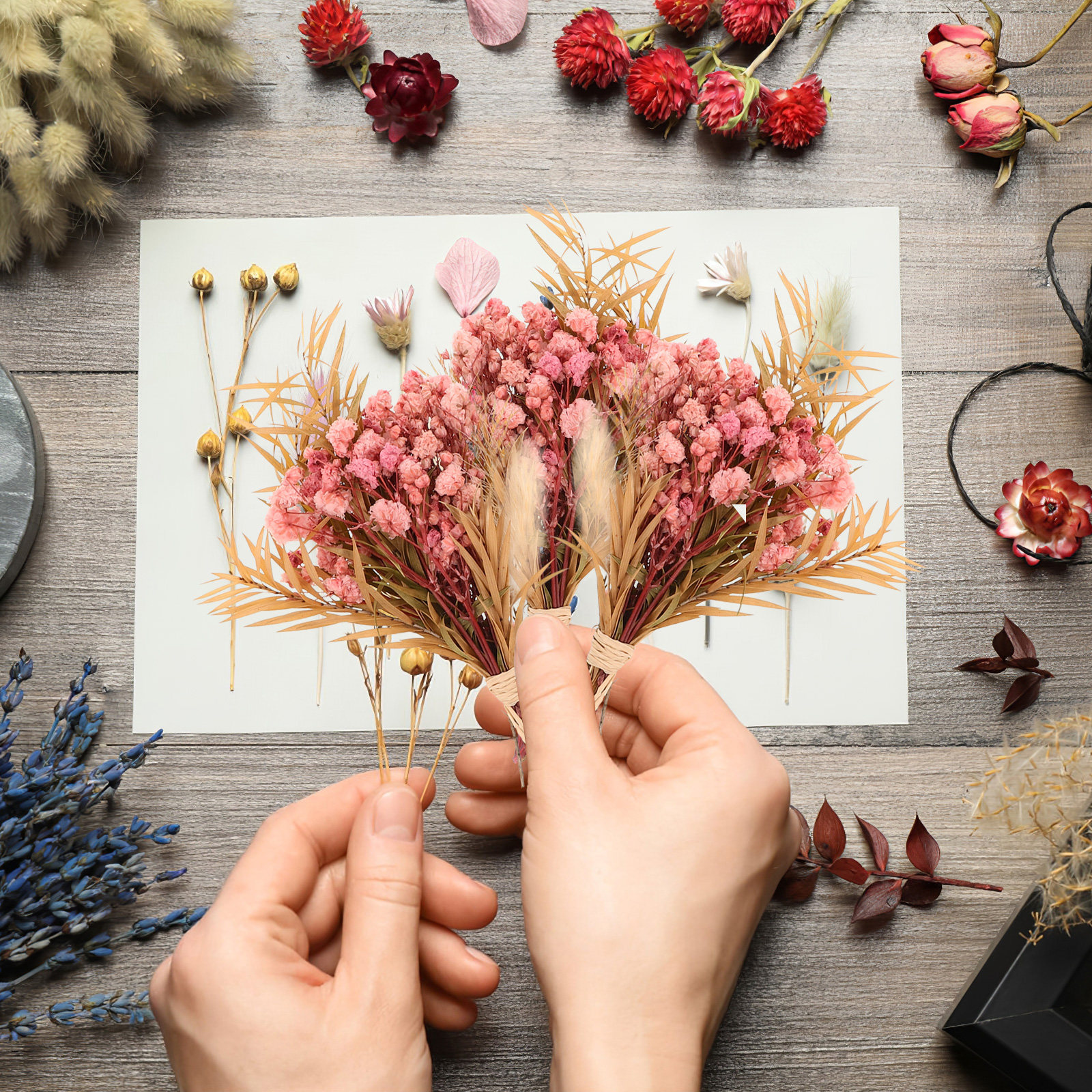 3Pcs Mini Dried Floral Bouquet - Dried Flower Bouquet reseña y precio