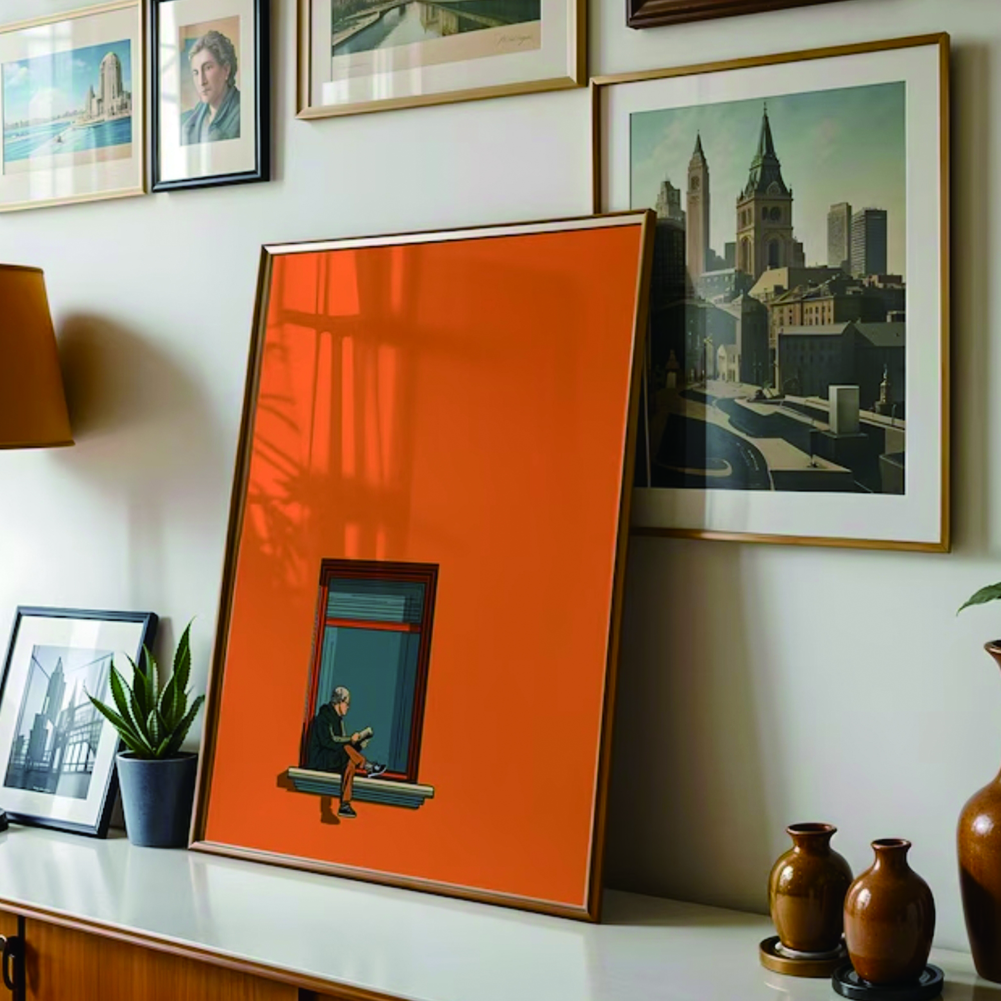 Orange Minimalist Dopamine War - Home Decor Dopamine reseña y precio