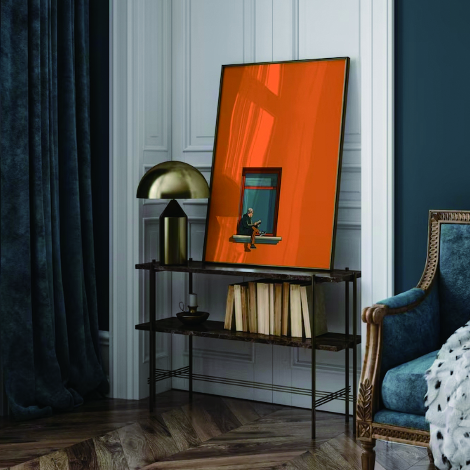 Orange Minimalist Dopamine War - Home Decor Dopamine reseña y precio