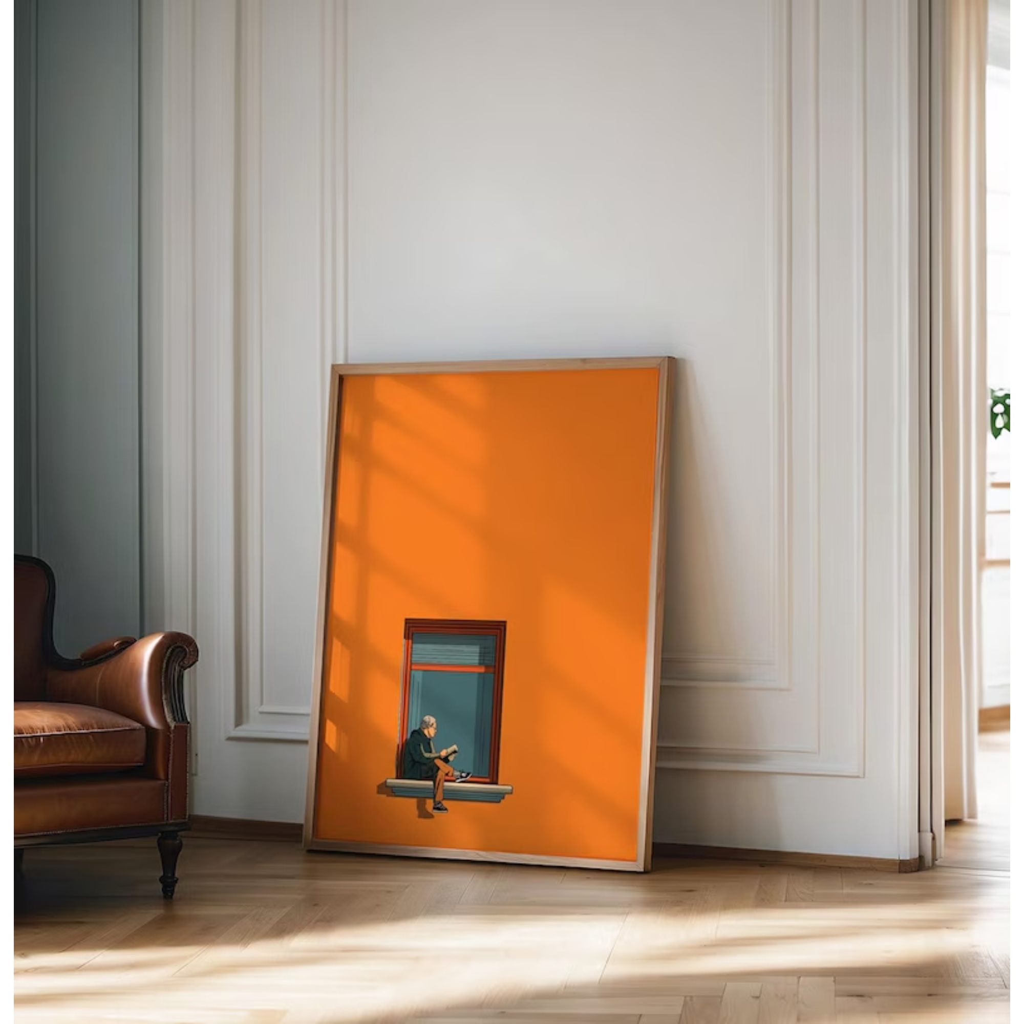 Orange Minimalist Dopamine War - Home Decor Dopamine reseña y precio
