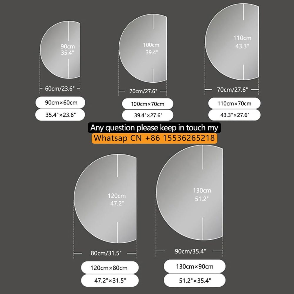 51x35 Semicircle LED Lighted V - Vanity Home Decor reseña y precio