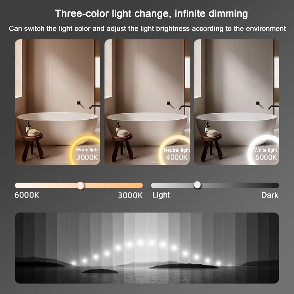 51x35 Semicircle LED Lighted V - Vanity Home Decor reseña y precio