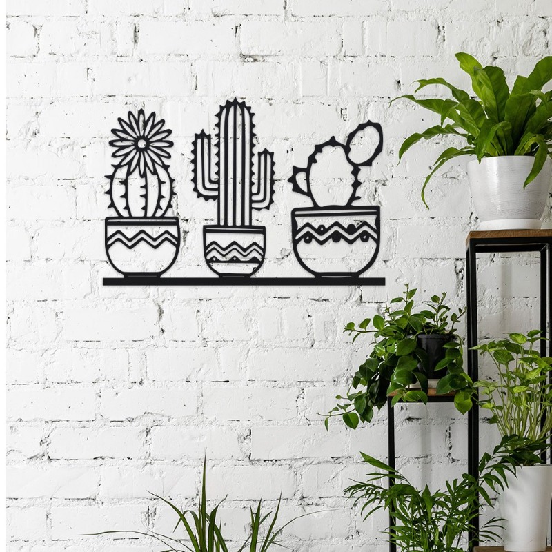 Rustic Cactus Metal Wall Decor - Home Decor Garden Ideas reseña y precio