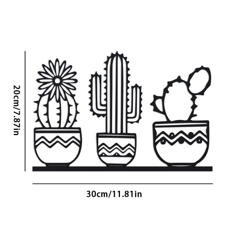 Rustic Cactus Metal Wall Decor - Home Decor Garden Ideas reseña y precio