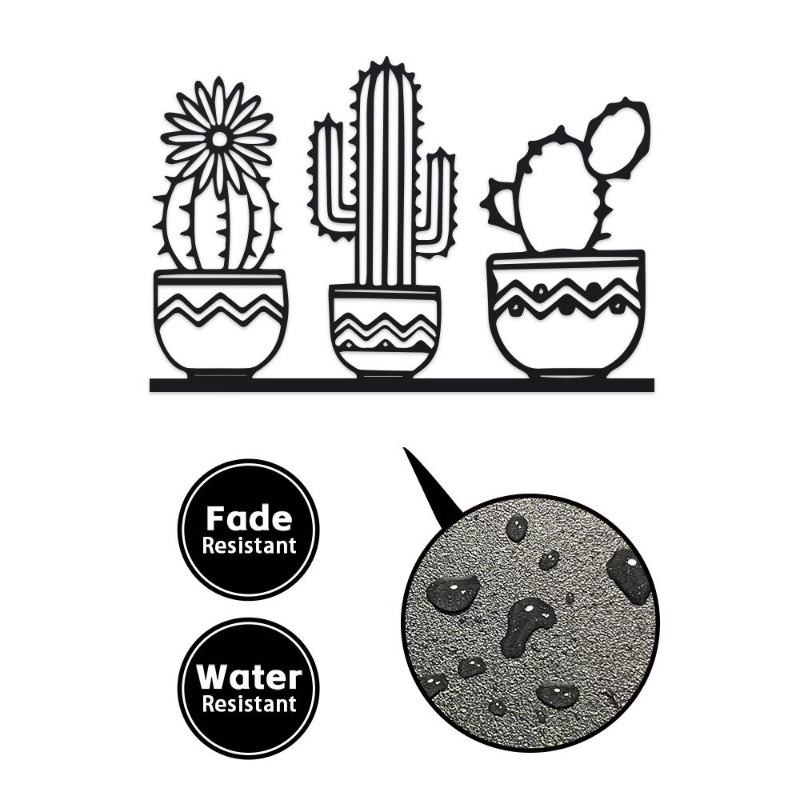 Rustic Cactus Metal Wall Decor - Home Decor Garden Ideas reseña y precio