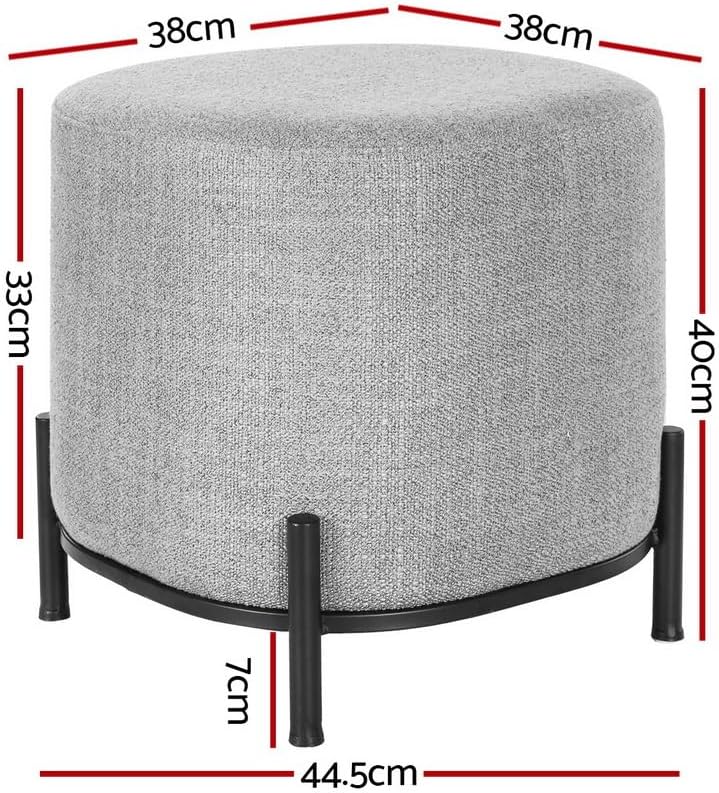**/Ottoman, Round Footstool Lo - Home Decor Furniture reseña y precio