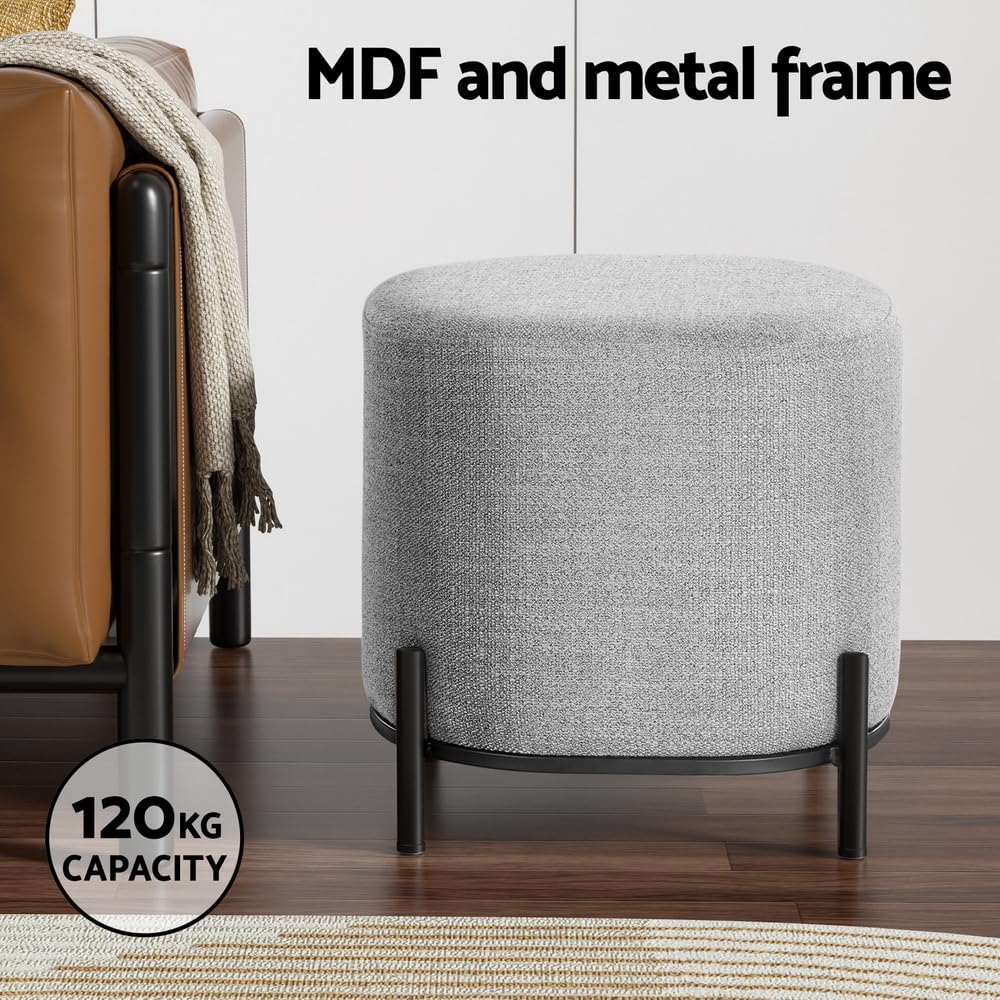 **/Ottoman, Round Footstool Lo - Home Decor Furniture reseña y precio